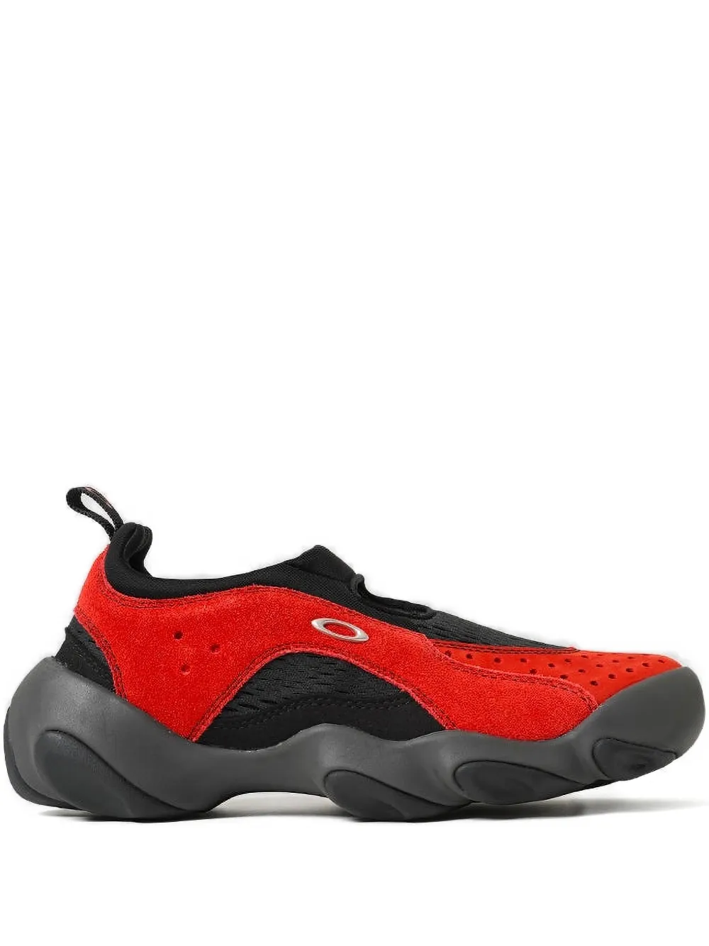 Oakley perforated suede trainers Black
