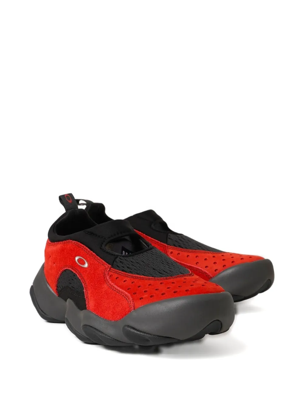 Oakley perforated suede trainers Black