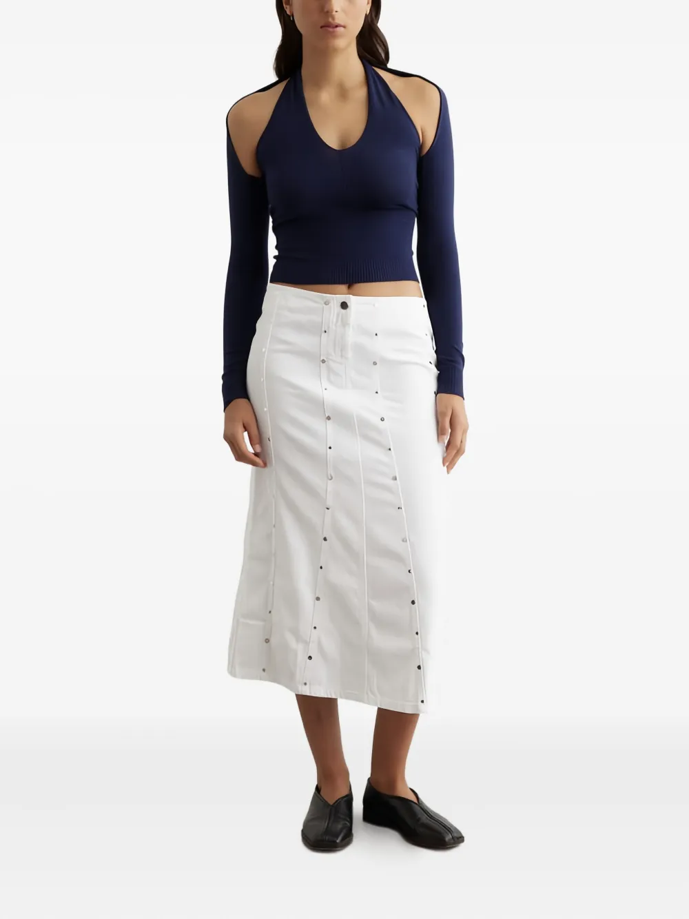 Gimaguas open-back long-sleeved top - Blauw