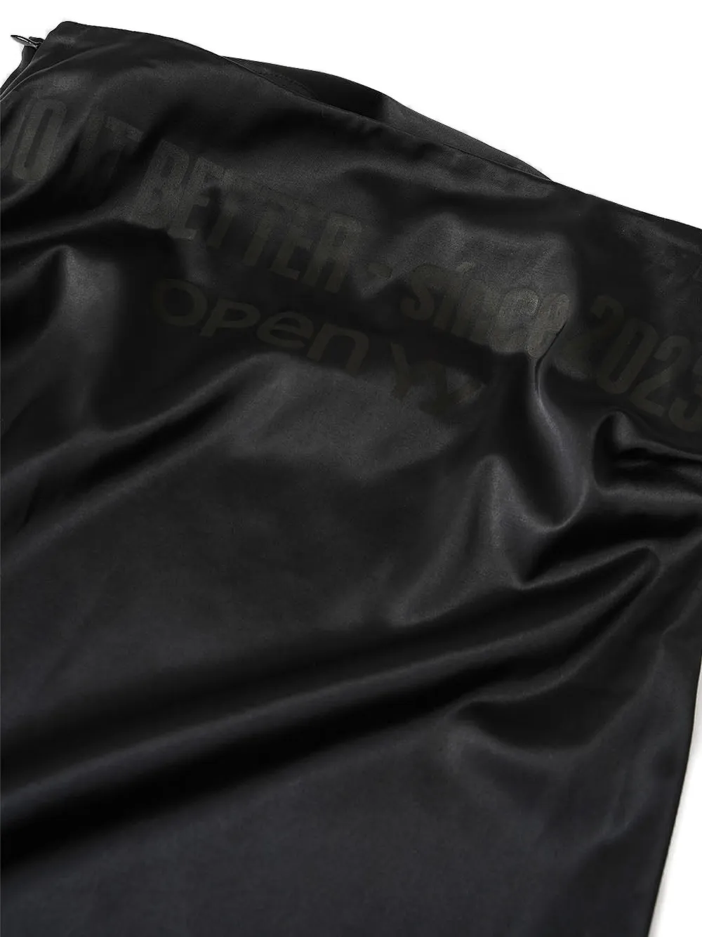 Open Yy Logo-print Side-zip Skirt In Black