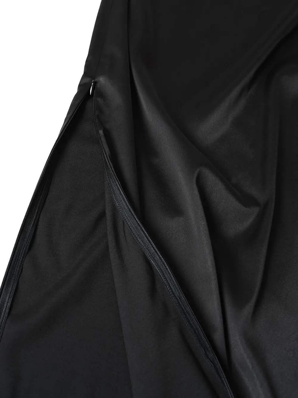 Open Yy Logo-print Side-zip Skirt In Black