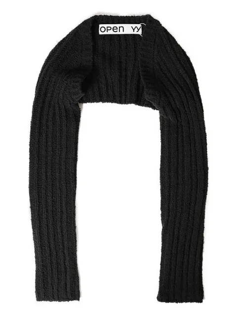 Open YY ribbed cropped cardigan