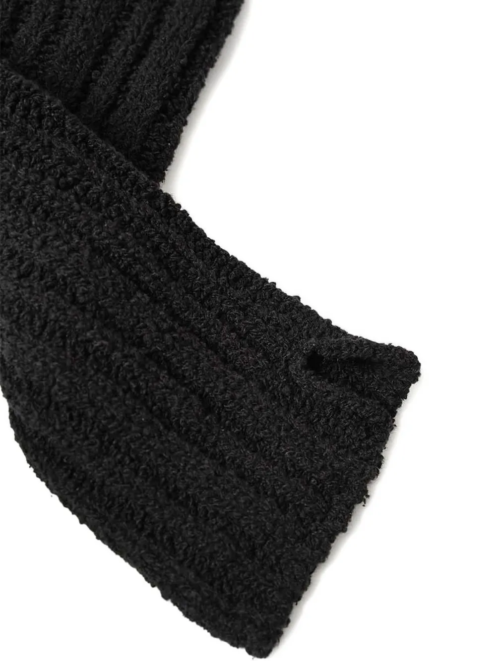 Open Yy Ribbed Cropped Cardigan In Black