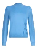 LIU JO gathered bead-embellished sweater - Blue