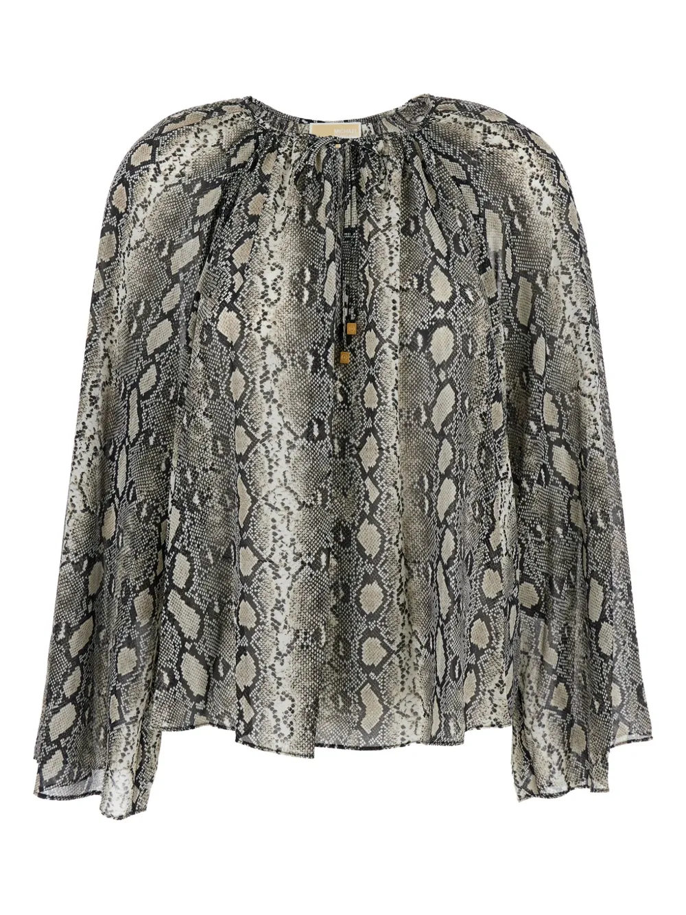 Michael Kors Blouse met slangenhuidprint Groen