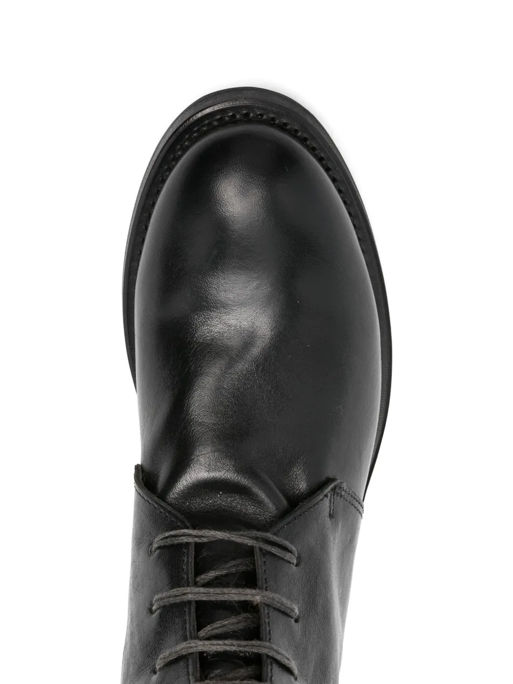 Shoto lace-up leather boots Black