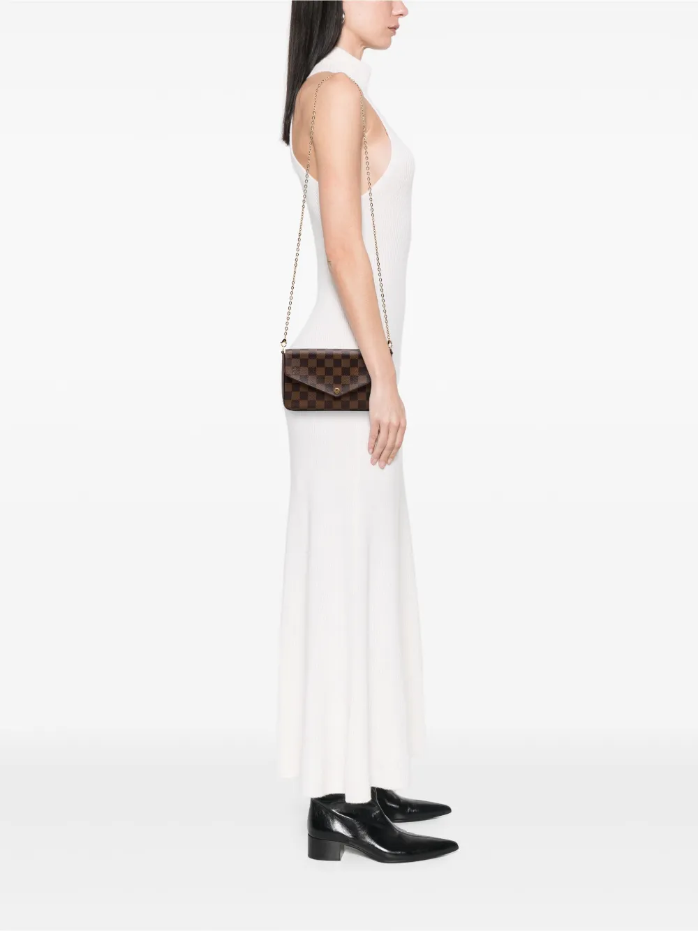 Louis Vuitton Pre-Owned 2019 Damier Ebene Pochette Felicie crossbody bag | Pre-Owned | Image 2