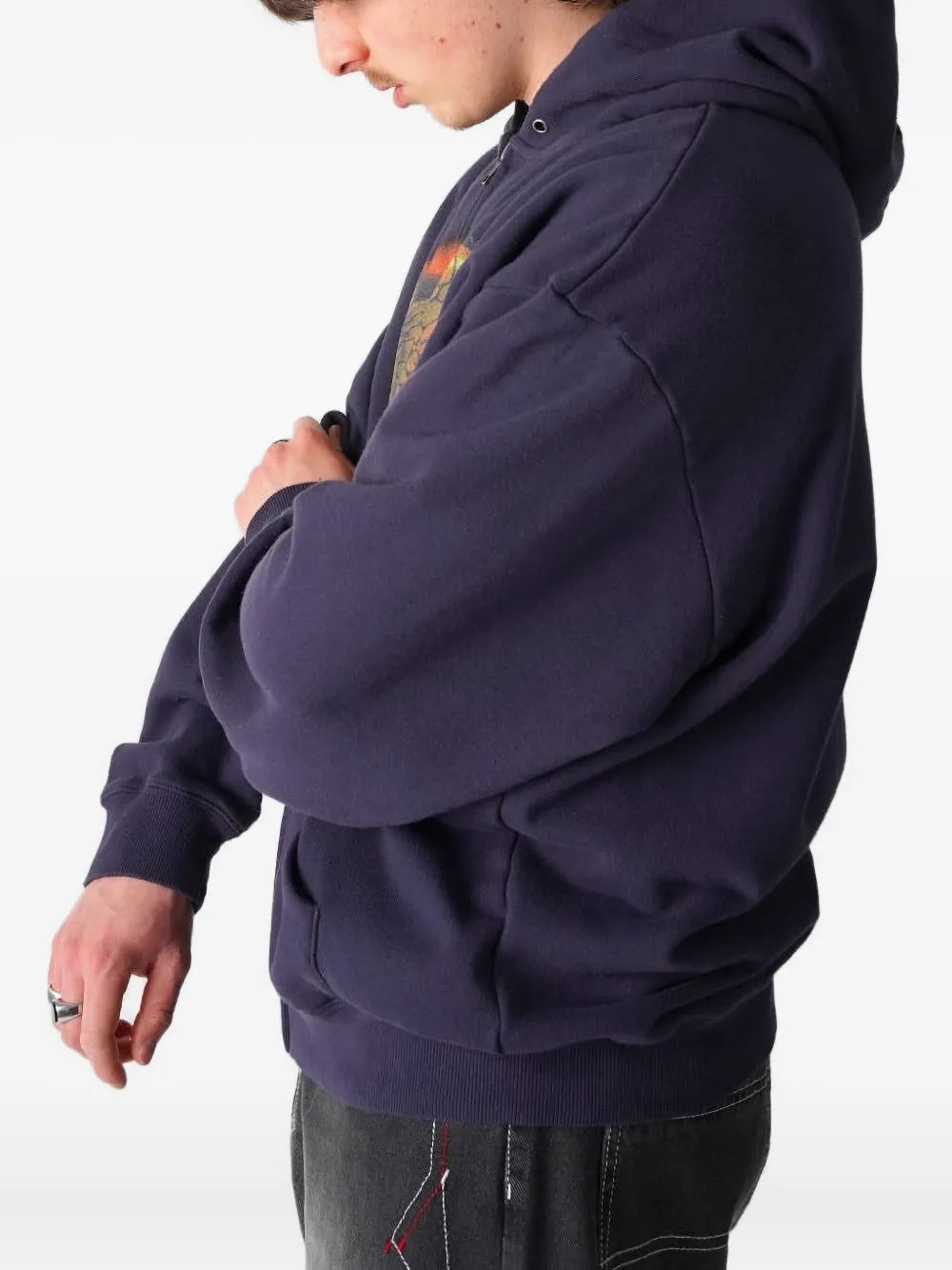 Yardsale Zip-up Hoodie In Blue