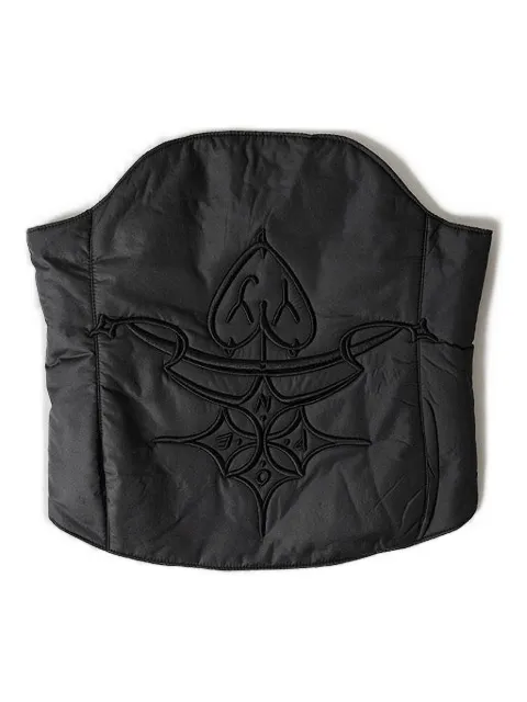 Open YY quilted embroidered top