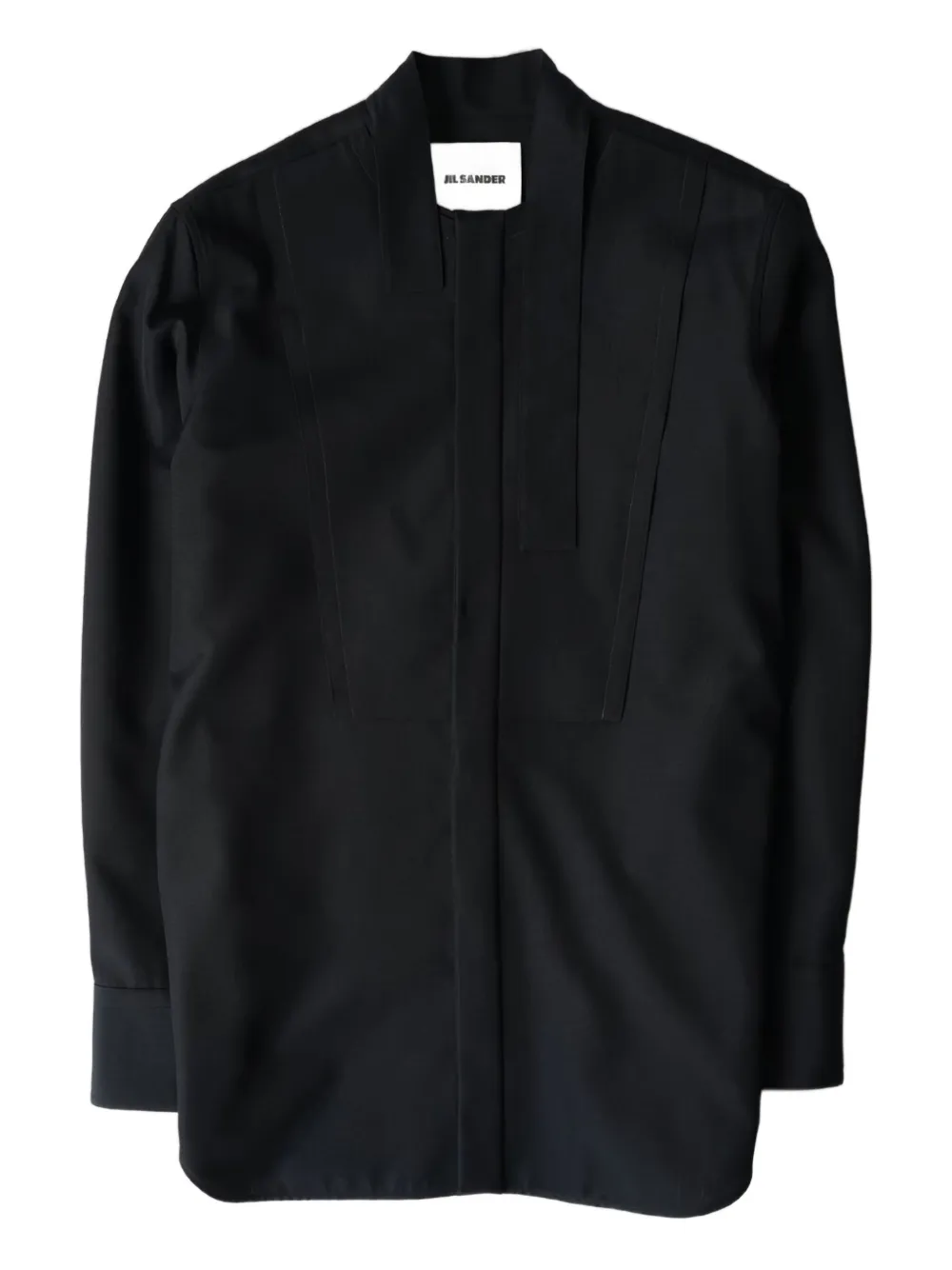 Jil Sander asymmetric-collar shirt | Black | Image 1