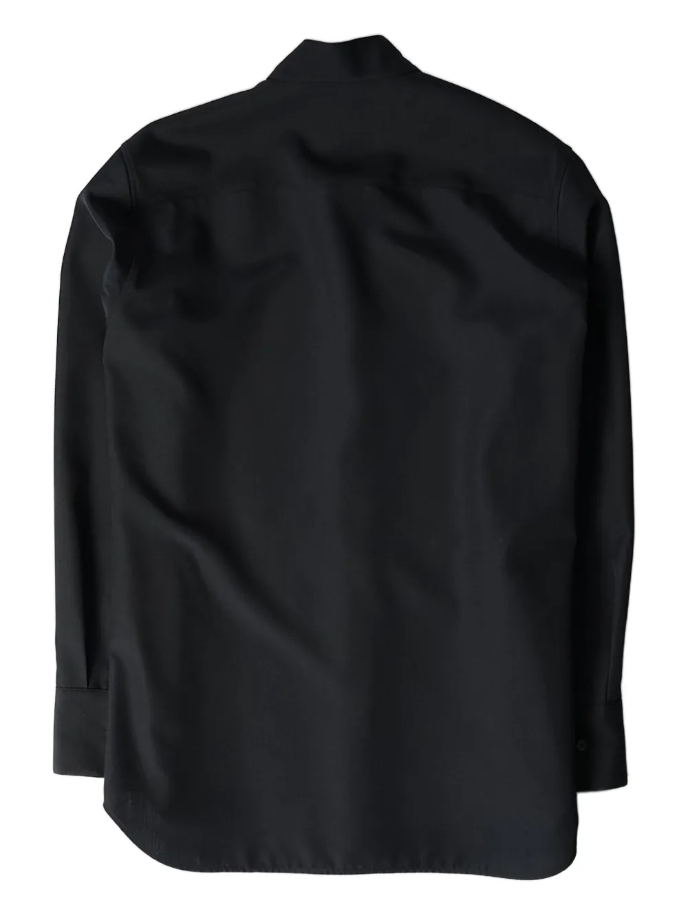 Jil Sander asymmetric-collar shirt - Zwart