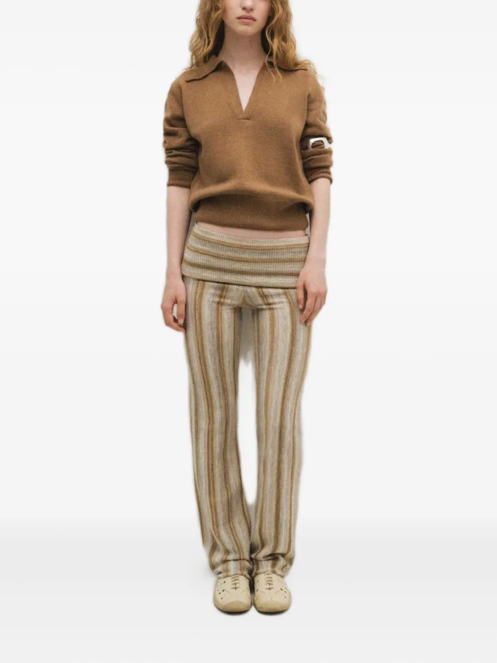 Gimaguas Cezza striped trousers - Beige