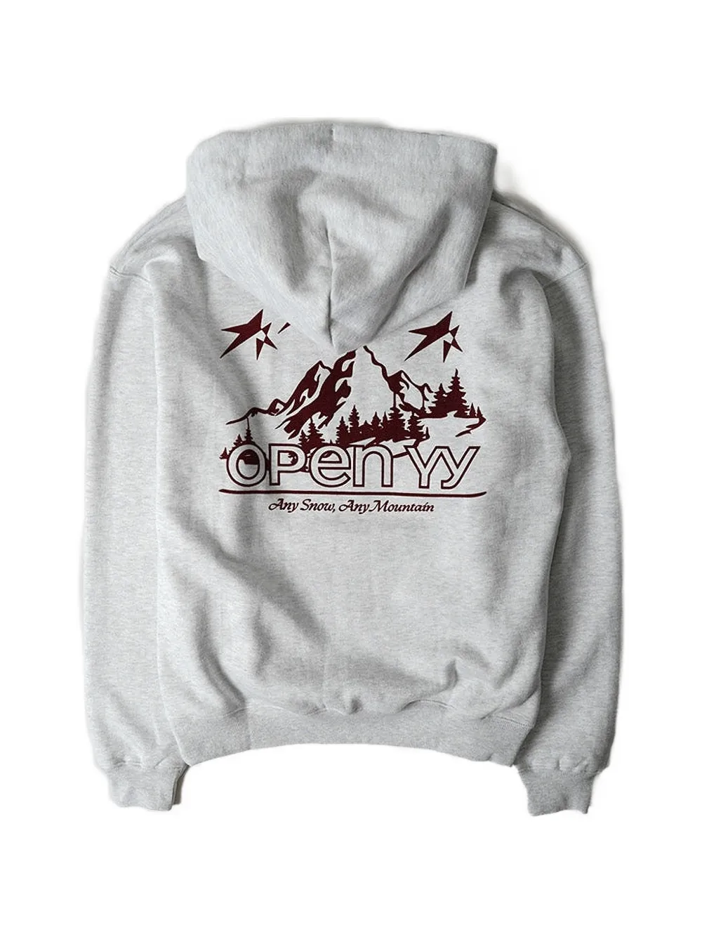 Open YY Mountain graphic-print hoodie - Grigio