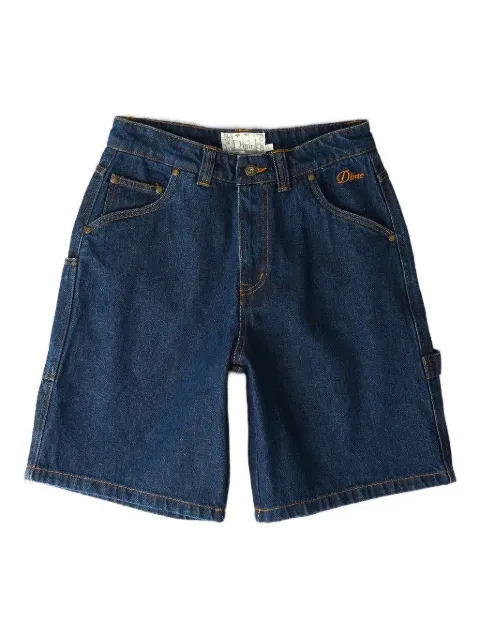 dime logo-embroidered denim shorts