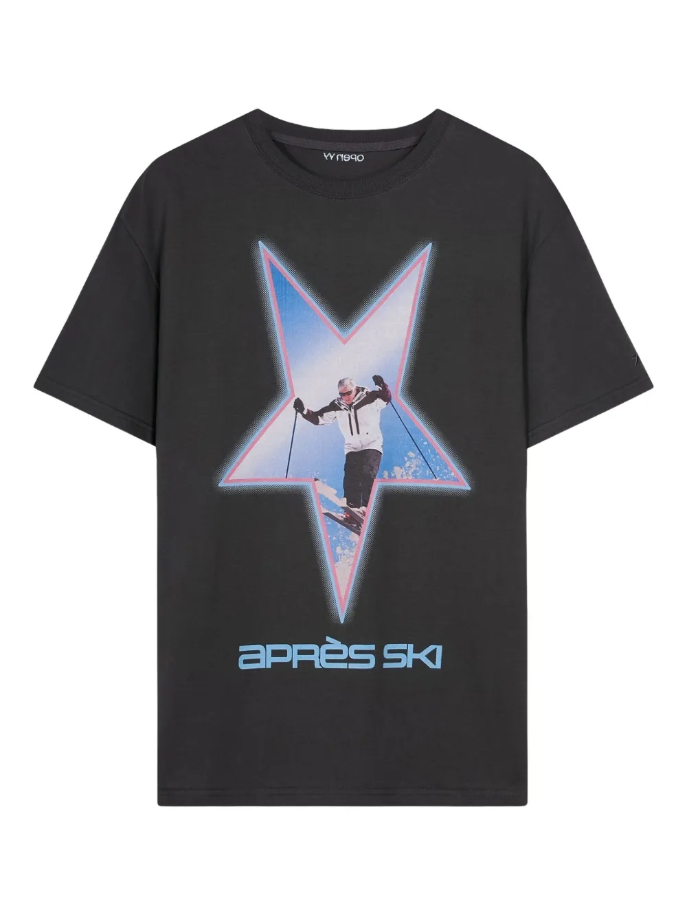 Open Yy Star-print T-shirt In Black
