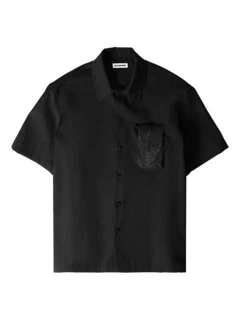 Jil Sander embroidered cotton shirt