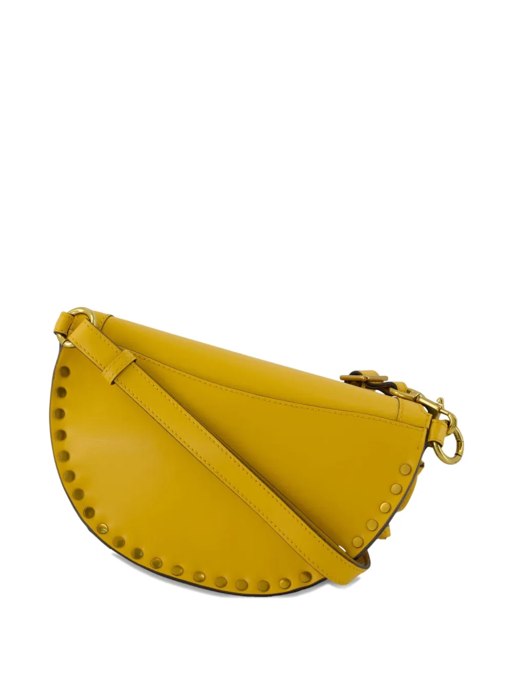 ISABEL MARANT Skano halvemaanvormige crossbodytas met studs Geel