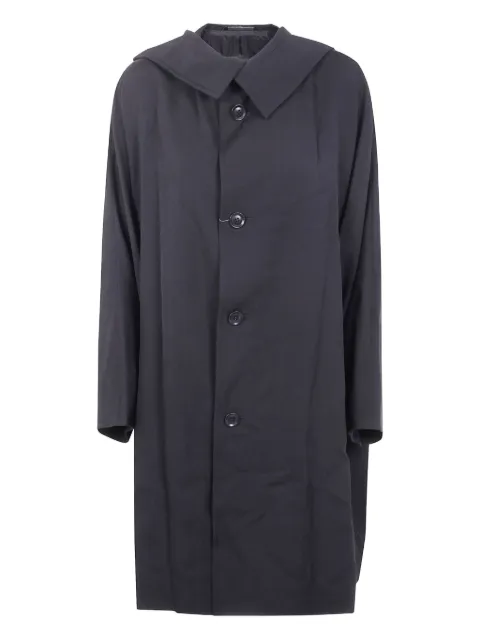 Y's Cappotto monopetto con cappuccio