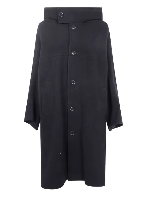 Y's manteau boutonné à capuche