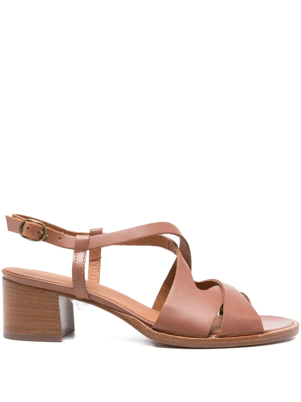 KING TARTUFOLI 50mm cross-strap sandals Brown