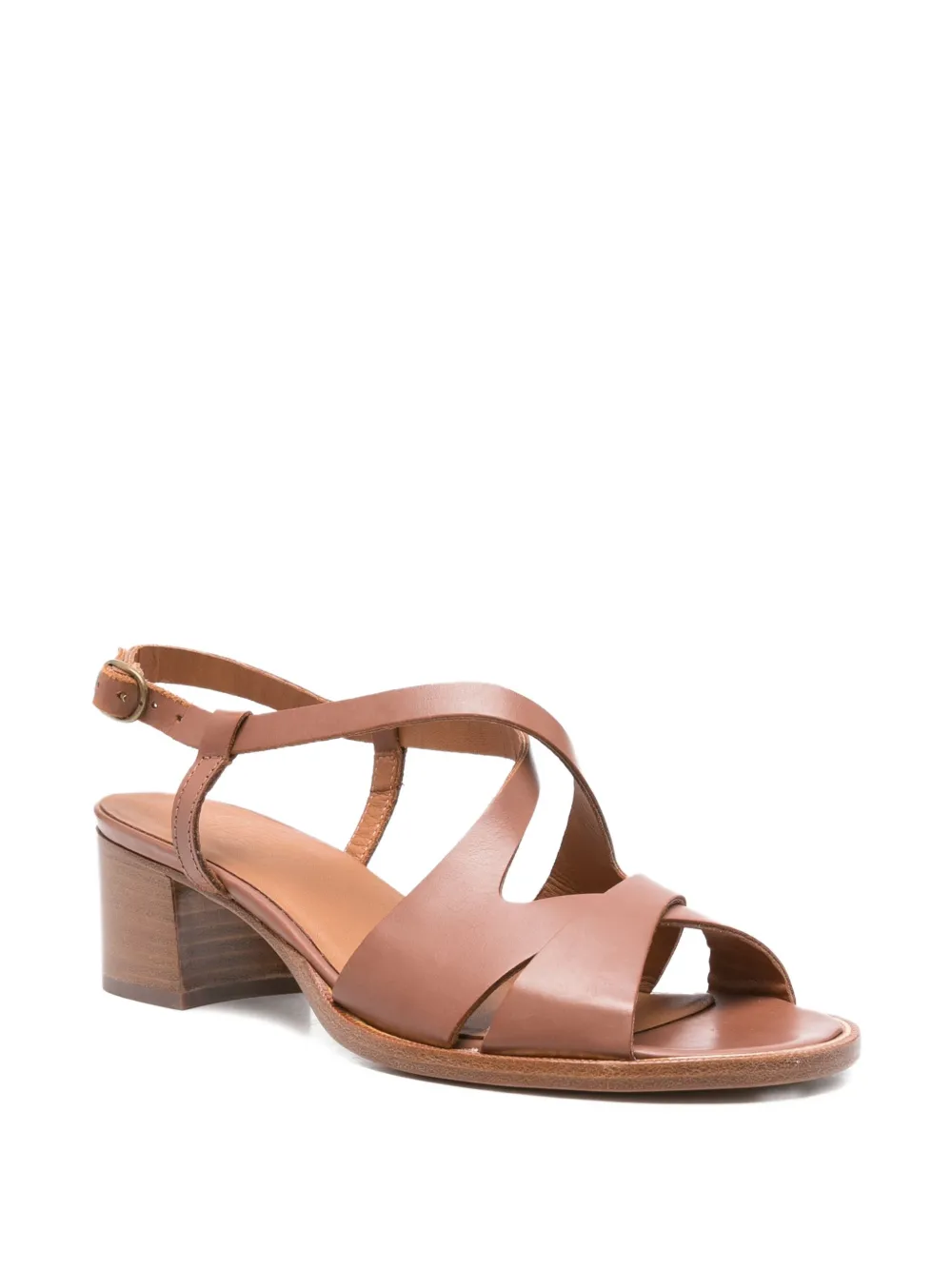 KING TARTUFOLI 50mm cross-strap sandals Brown