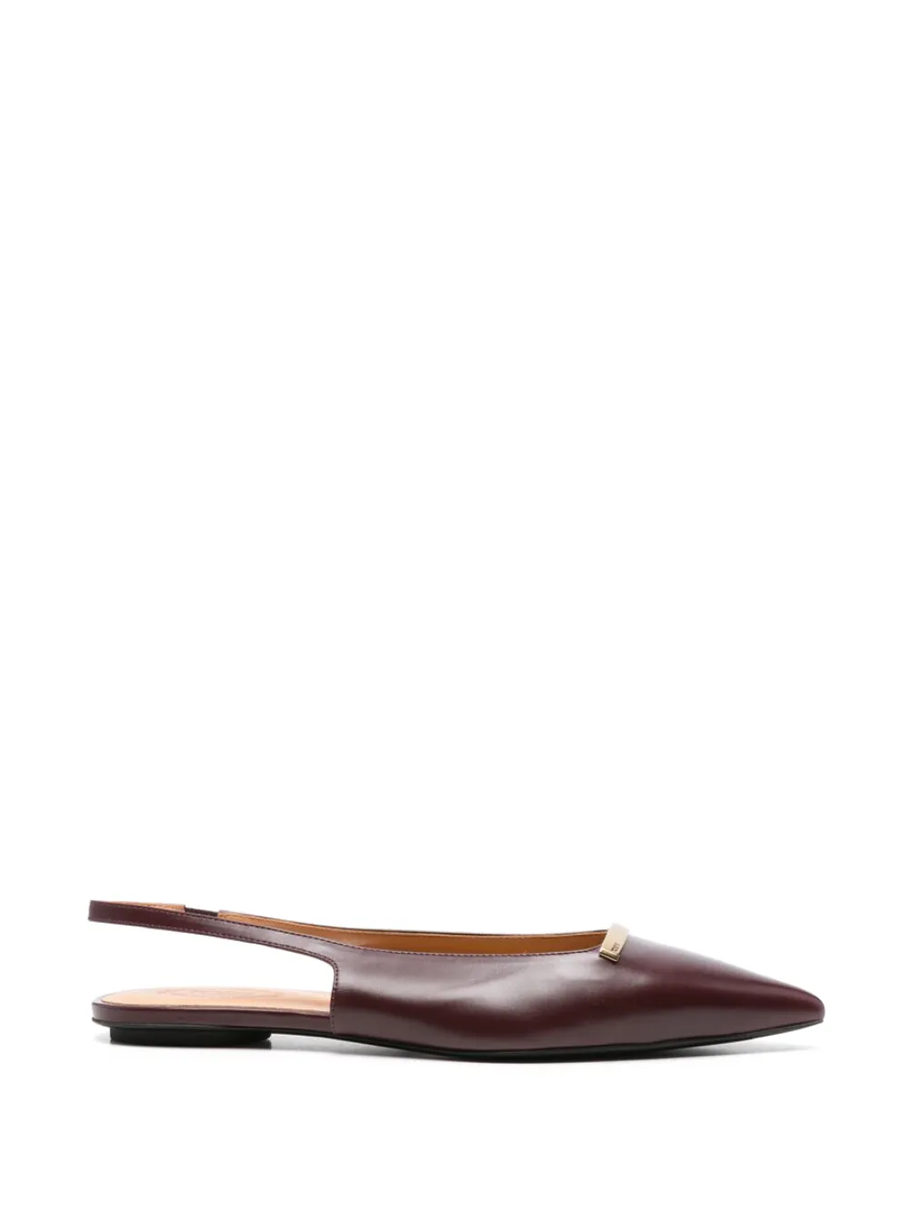 Tod's leopard-print slingback flat pumps - Marrone