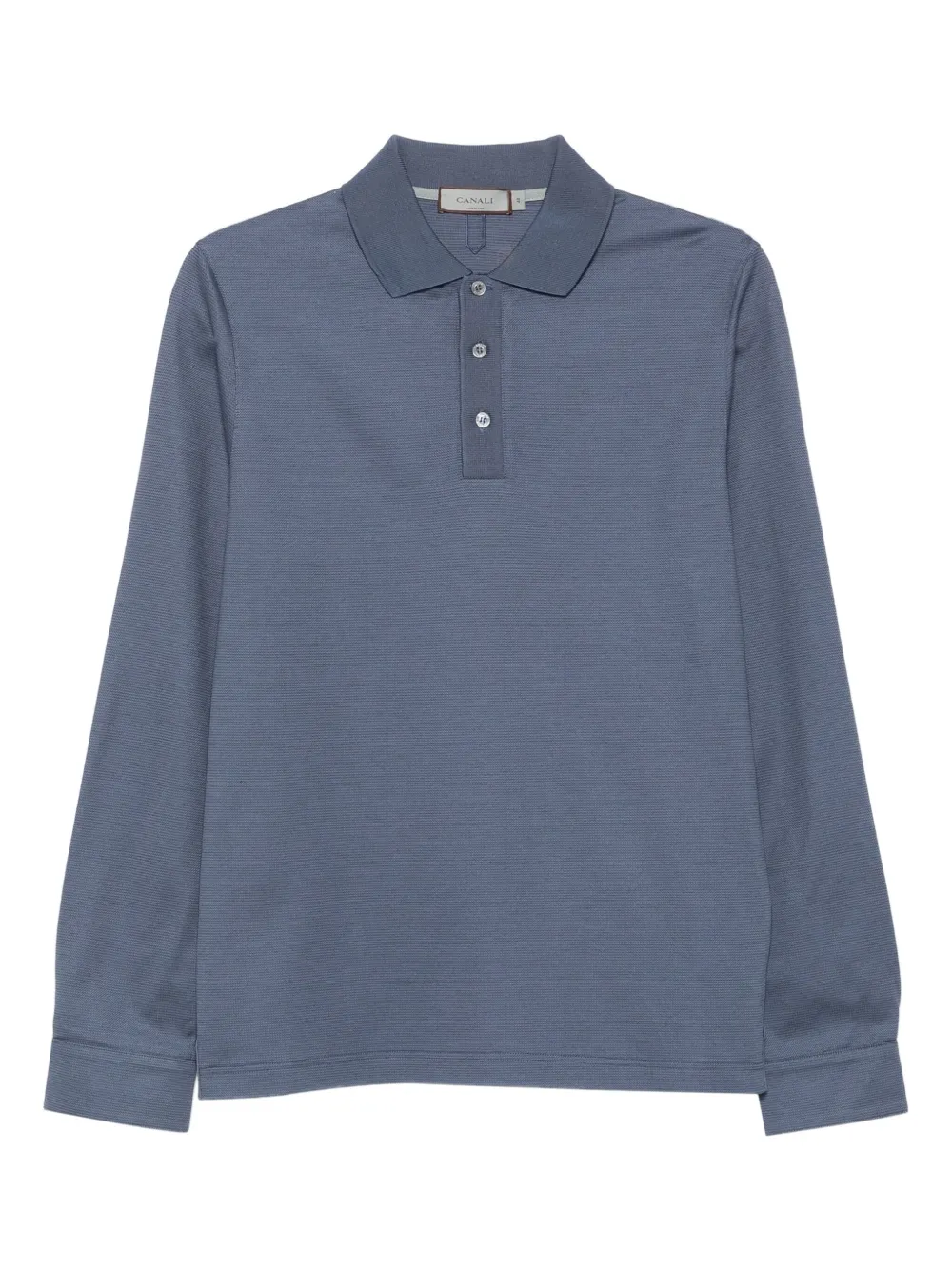Canali Polo a maniche lunghe - Blu