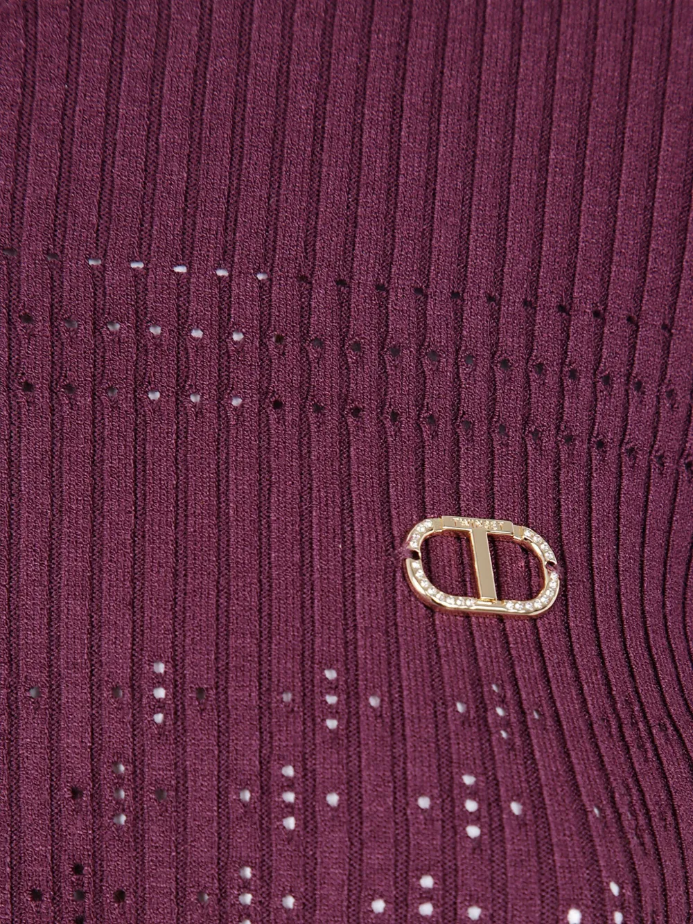 TWINSET Ribgebreide trui Rood