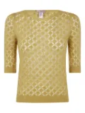 TWINSET open-knit short-sleeve sweater - Yellow