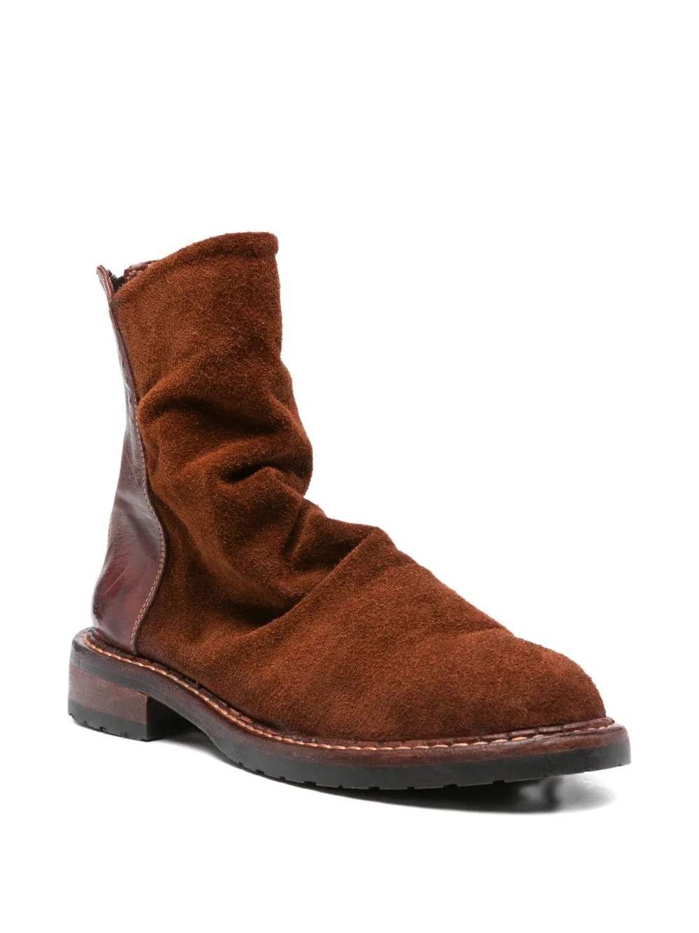 KING TARTUFOLI suede zipped boots Brown