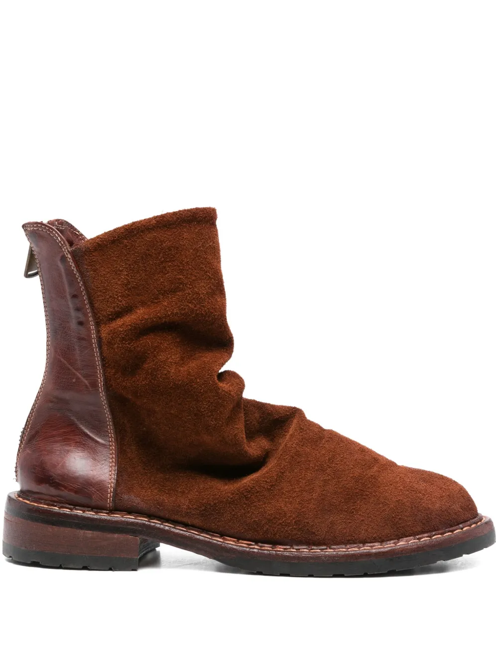KING TARTUFOLI suede zipped boots Brown
