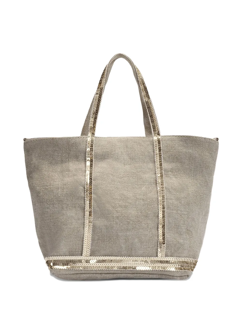 Vanessa Bruno Small Sequin-trimmed Linen Tote Bag