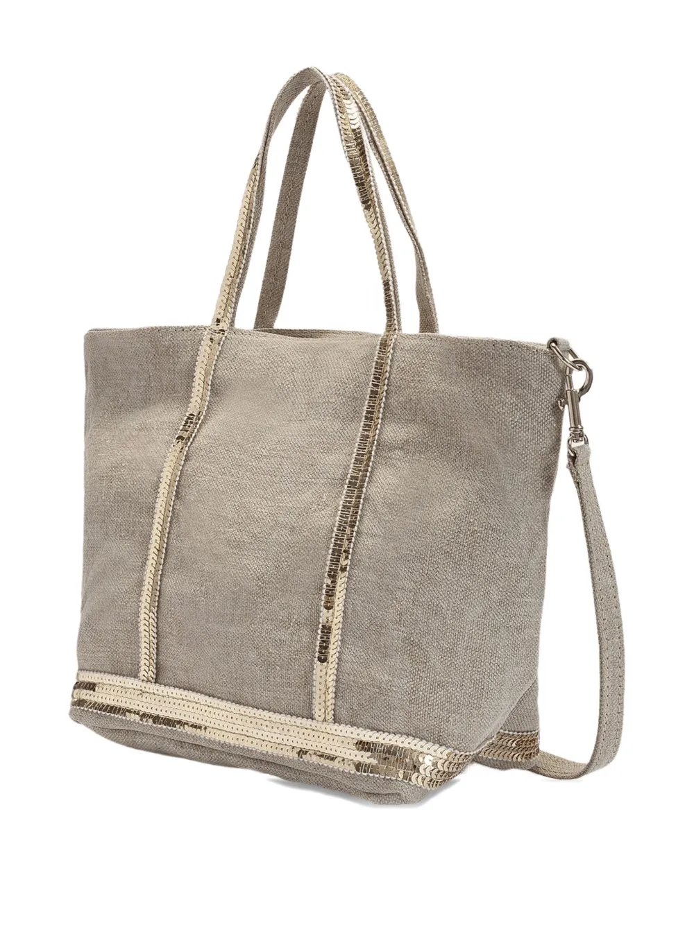 Vanessa Bruno Small Sequin-trimmed Linen Tote Bag