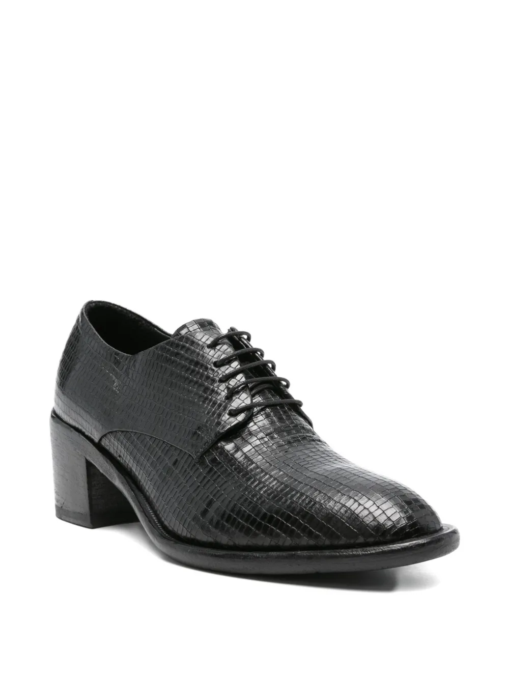 KING TARTUFOLI 55mm lace-up block-heel derby shoes Black