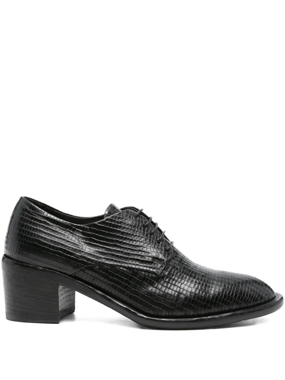 KING TARTUFOLI 55mm lace-up block-heel derby shoes Black