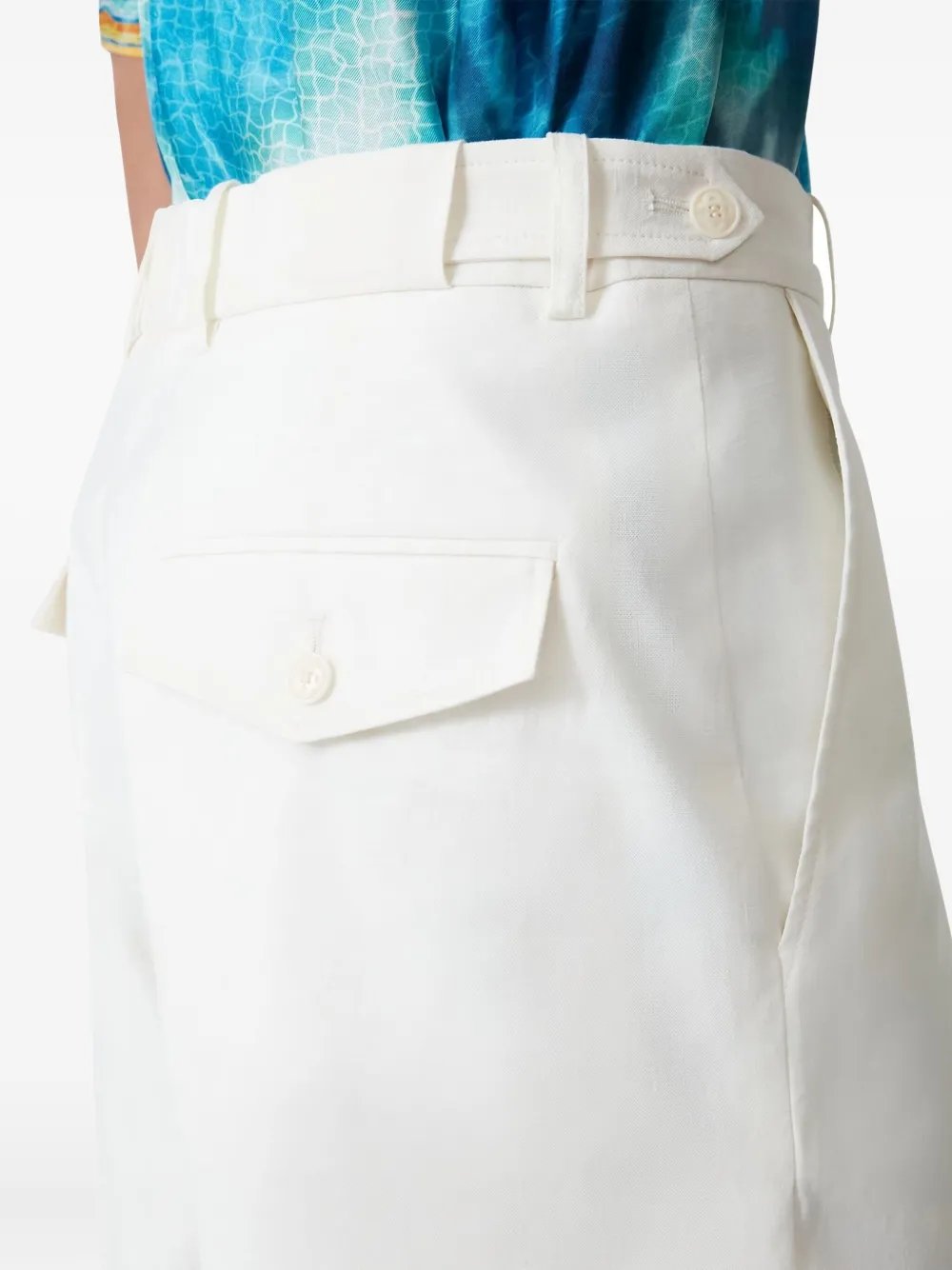 Casablanca Geplooide shorts Wit