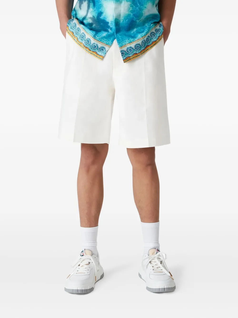 Casablanca Geplooide shorts Wit