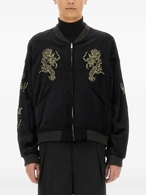Sasquatchfabrix. dragon-embroidered bomber jacket