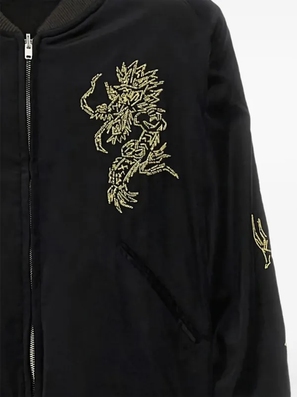 Sasquatchfabrix. dragon-embroidered Bomber Jacket | Black