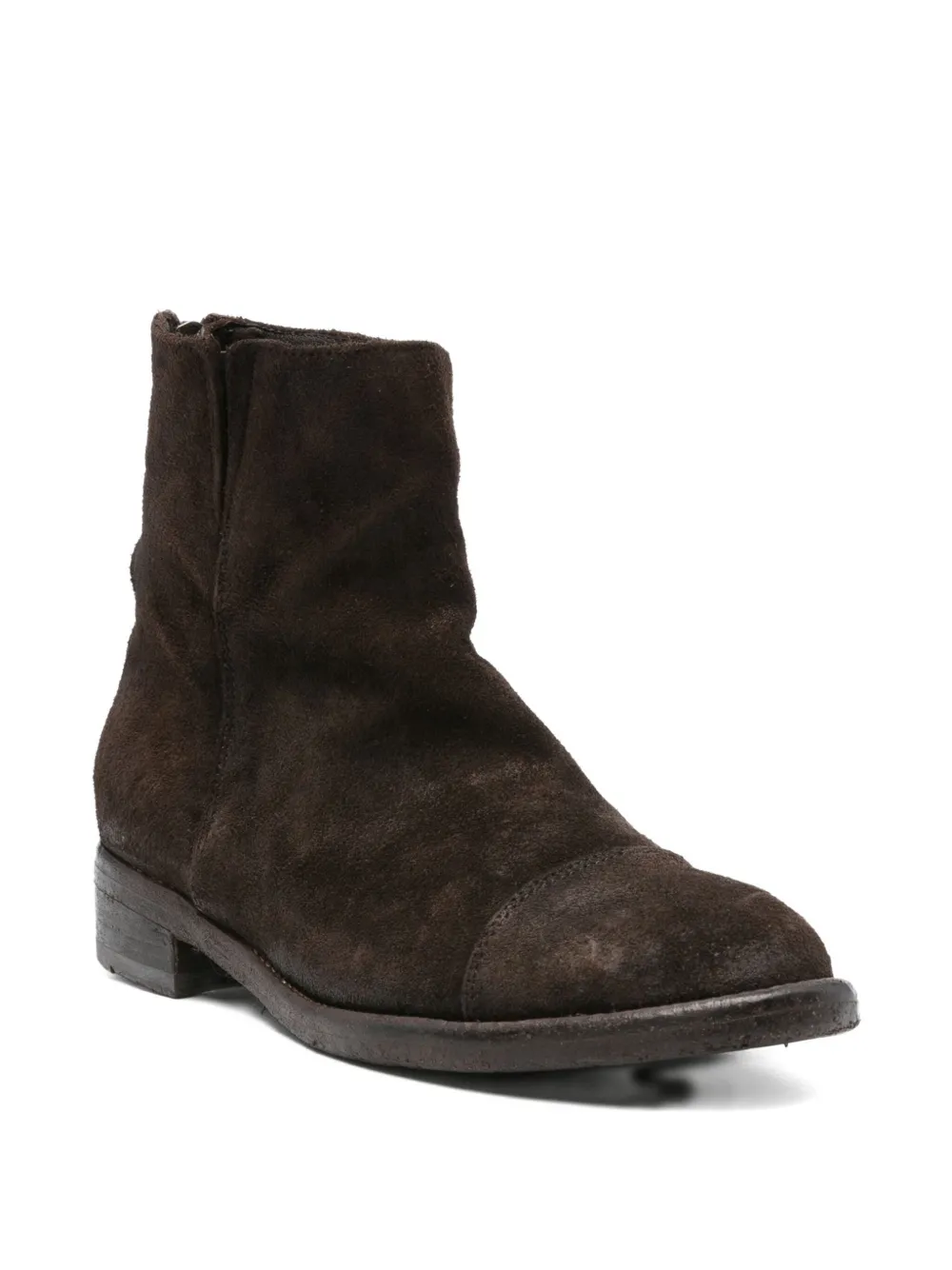 KING TARTUFOLI zip-detail suede boots Brown