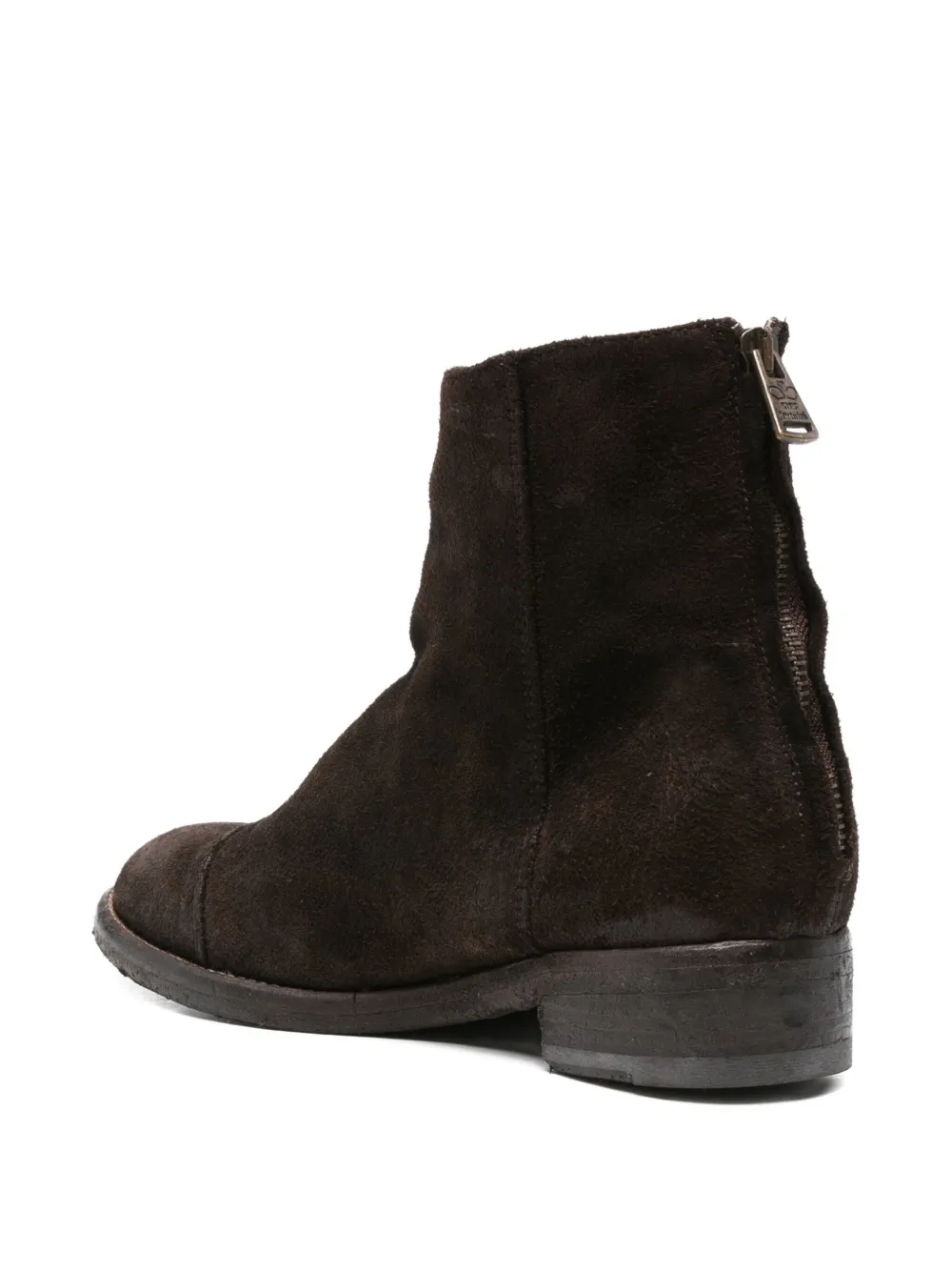 KING TARTUFOLI zip-detail suede boots Brown