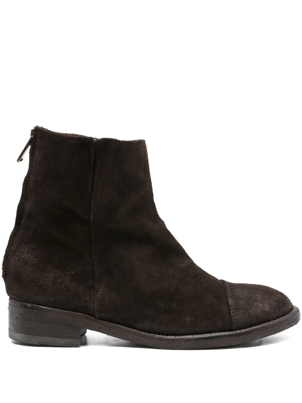 KING TARTUFOLI zip-detail suede boots Brown