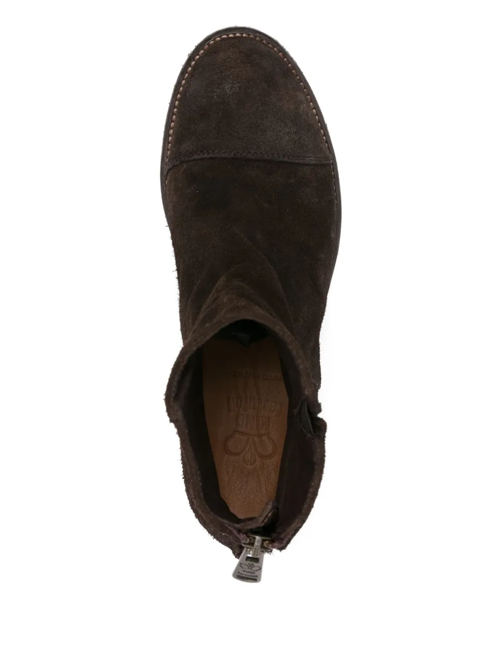 KING TARTUFOLI zip-detail suede boots Brown
