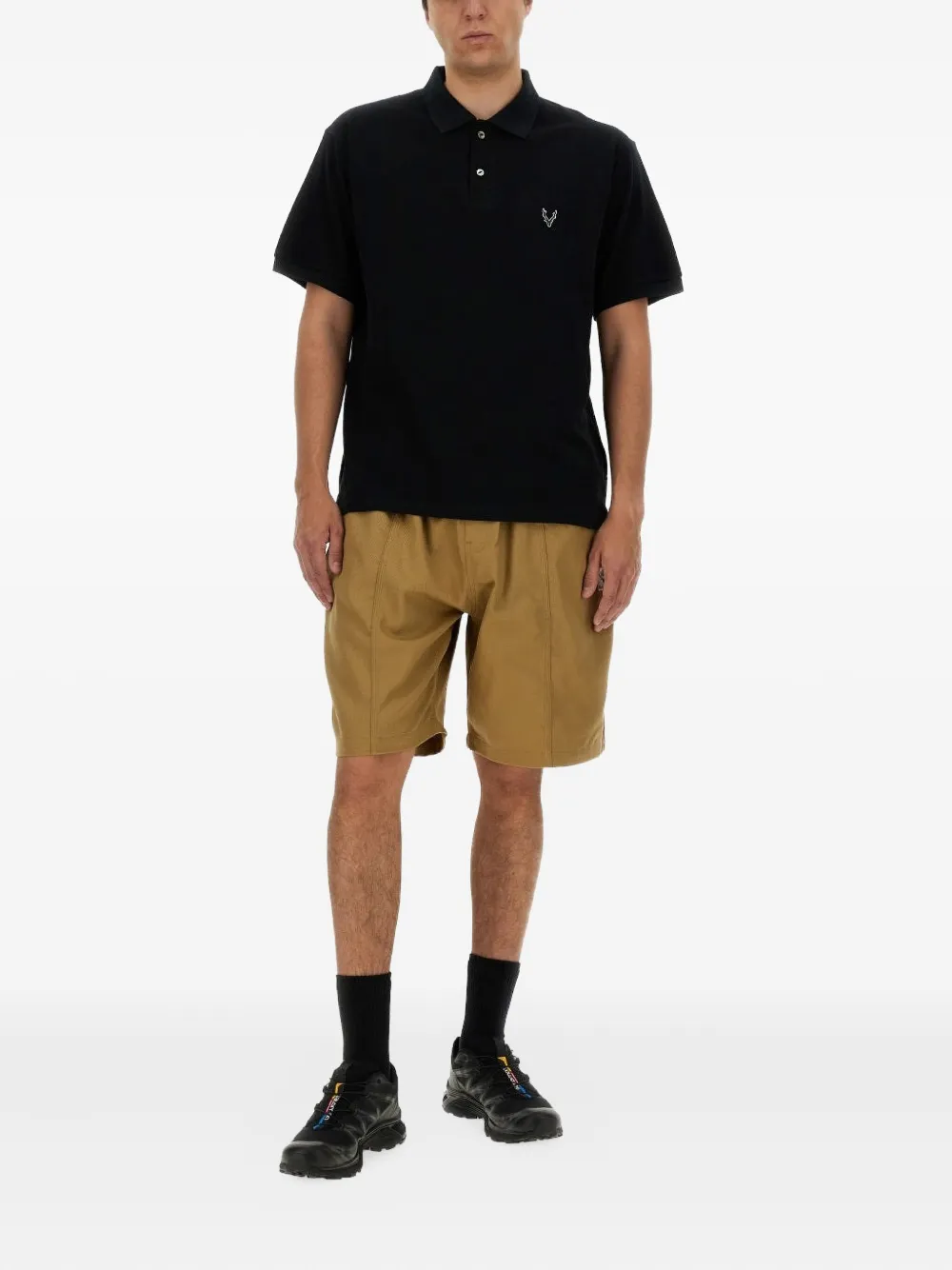 SOUTH2 WEST8 embroidered polo shirt - Zwart