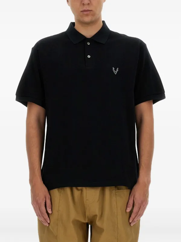 SOUTH2 WEST8 Embroidered Polo Shirt | Black | FARFETCH