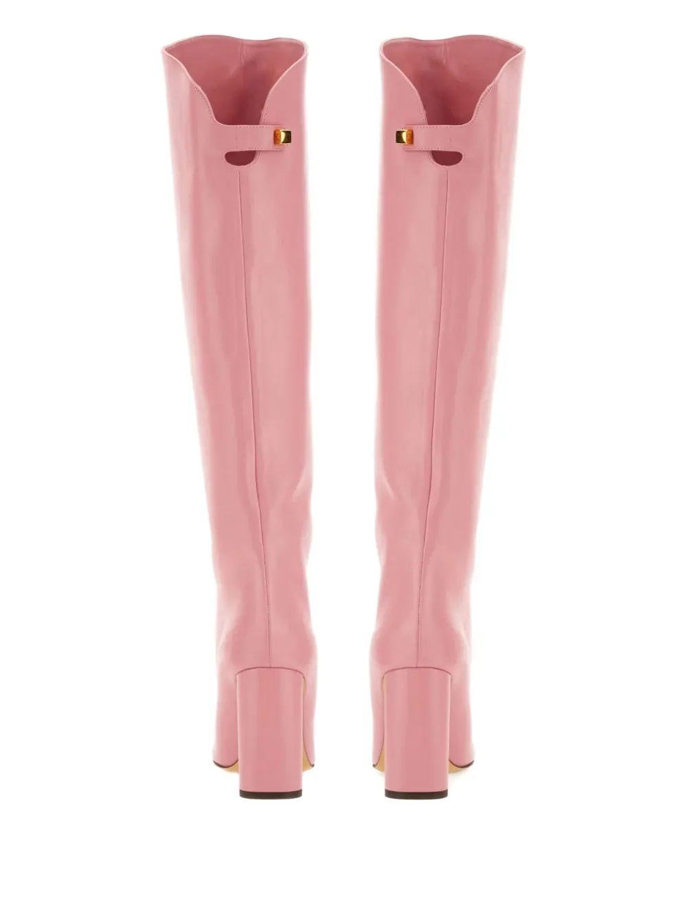 Maison Skorpios 90mm Adriana Leather Boots In Pink