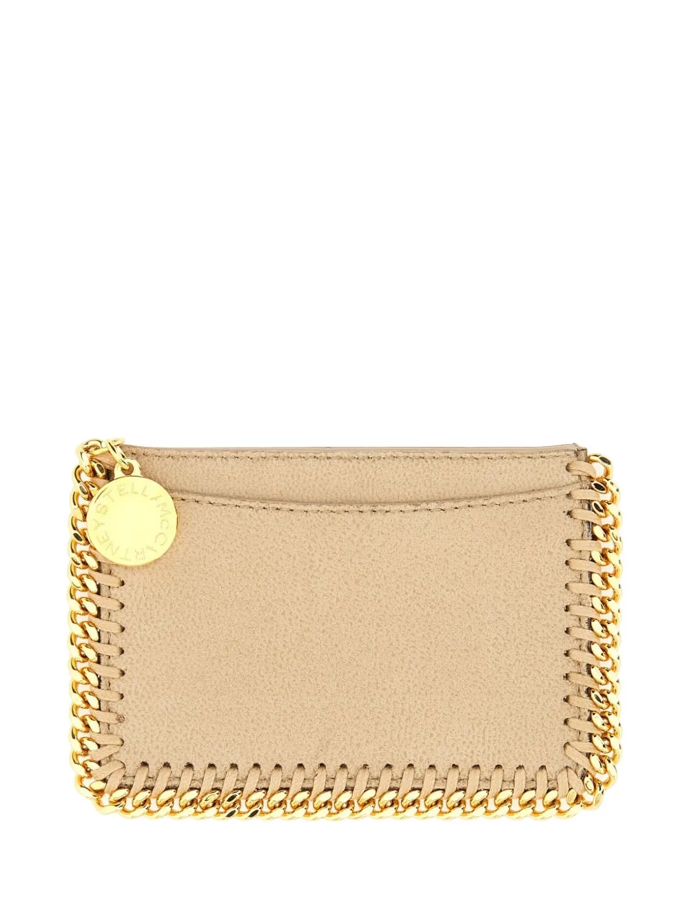 Stella Mccartney Chain-trim Card Holder In Neutral