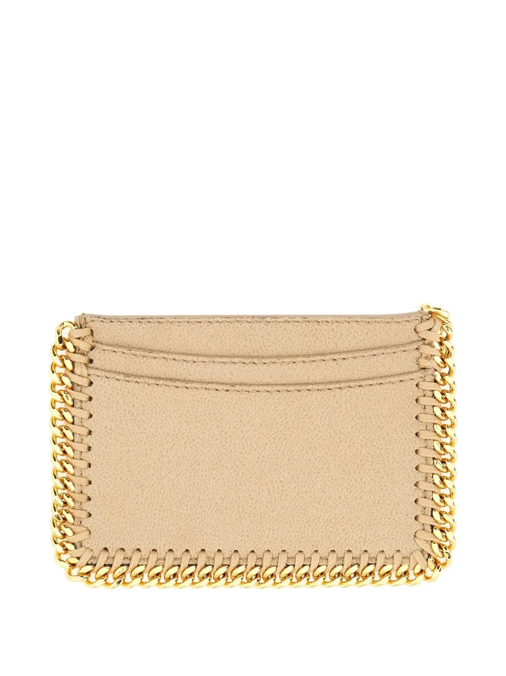 Stella Mccartney Chain-trim Card Holder In Neutral