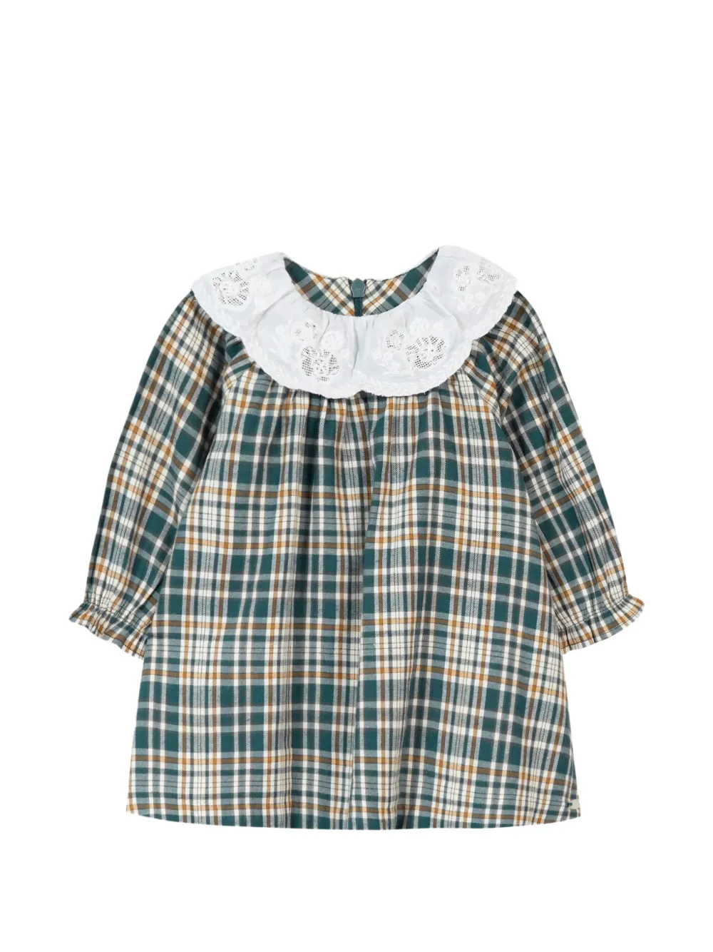 Tartine Et Chocolat plaid embroidered baby top - Blu