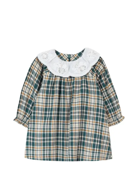 Tartine Et Chocolat plaid embroidered baby top
